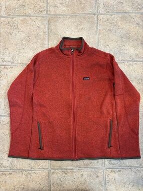 Patagonia Womens Better Sweater Jacket Full Zip Size Large Red Outdoors Hiking